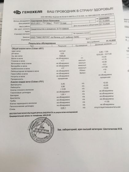 Анализ мочи