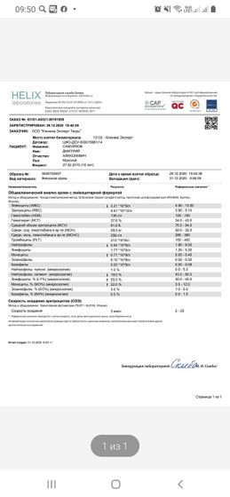 Пришли результаты крови у