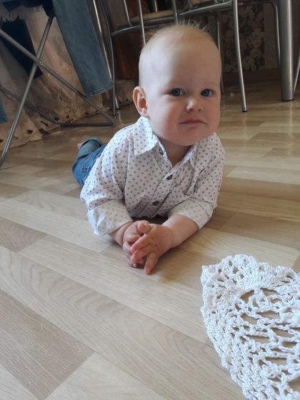 10 месяцев сыночку,скоро годик...с