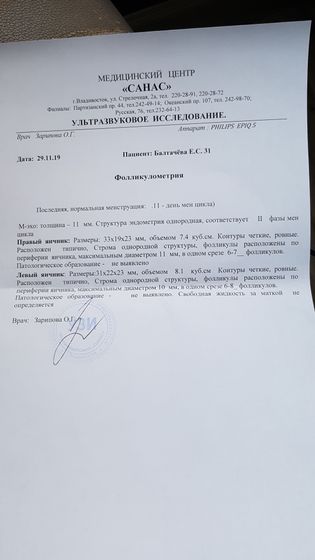 Нет овуляции