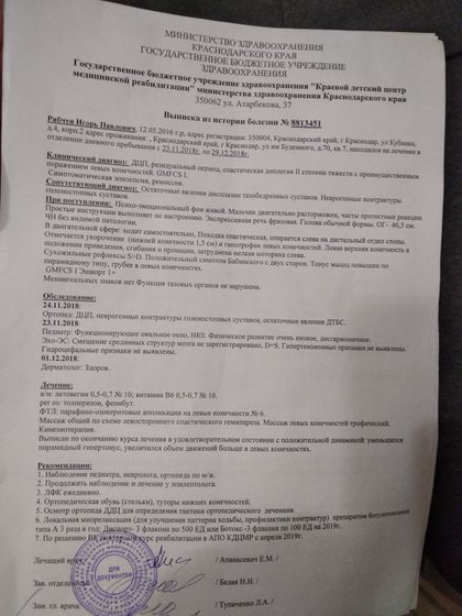 Сбор средств на реабилитацию