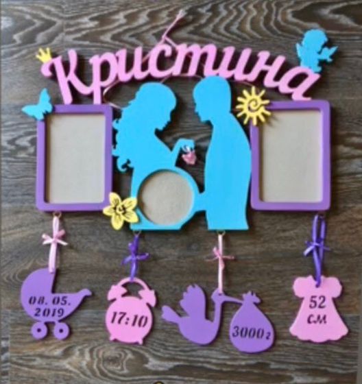 Метрика из дерева с фоторамками 🎁