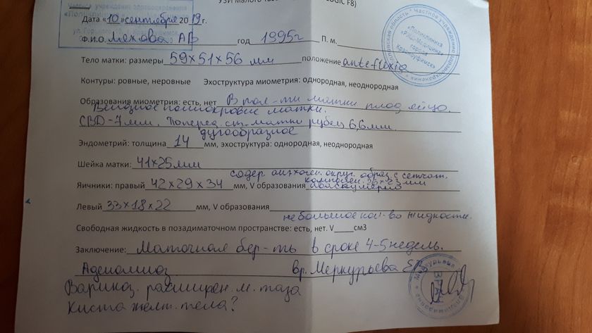 Была на узи? У