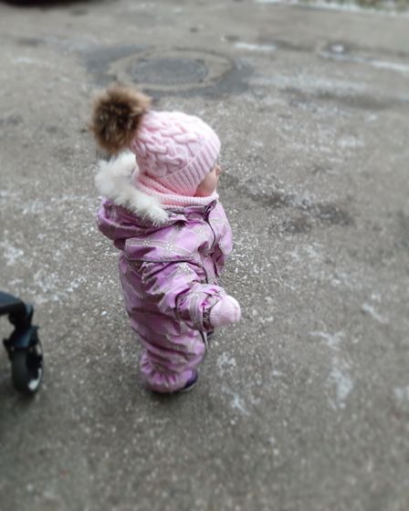 Сегодня дочка гуляла по