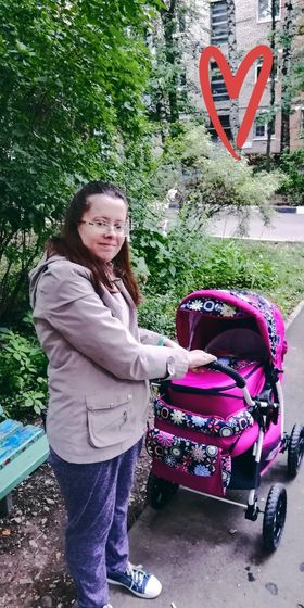 Наша первая прогулка 💕🐣💕🐣